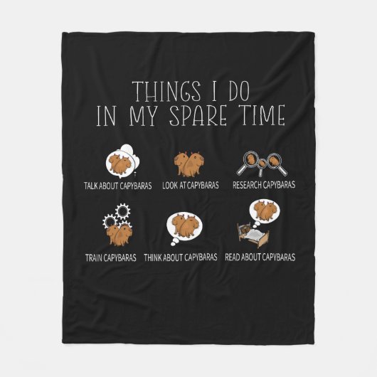 Capybara Lover Art Kinder Funny Capybara Fleece Deken (Voorkant)