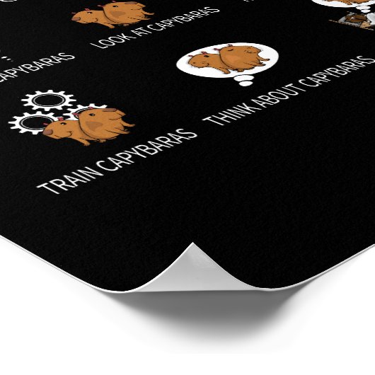 Capybara Lover Art Kinder Funny Capybara Poster (Hoek)