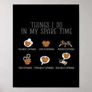 Capybara Lover Art Kinder Funny Capybara Poster