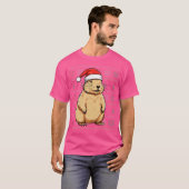 Capybara Lover draagt kerstmuts Xmas Capybara Chr T-shirt (Voorkant volledig)