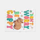 Capybara Lover Motivation Sitive Don't That Worry Fleece Deken (Voorkant (Horizontaal))