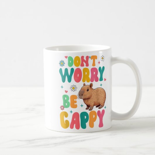 Capybara Lover Motivation Sitive Don't That Worry  Koffiemok (Rechts)