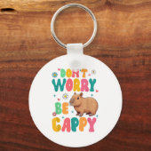 Capybara Lover Motivation Sitive Don't That Worry  Sleutelhanger (Voorkant)