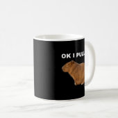 Capybara Lover Ok Ik Trek omhoog Capybara Grappig  Koffiemok (Voorkant rechts)