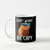 Capybara Lover Ok Ik Trek omhoog Capybara Shirt Fu Koffiemok (Links)
