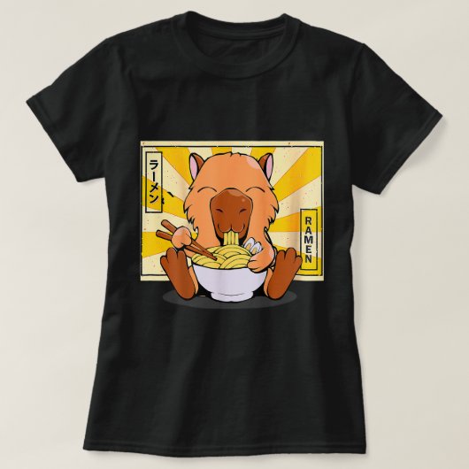 Capybara Lover Ramen Capybara Tshirt Kawaii Anime (Design voorkant)