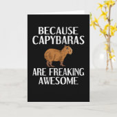 Capybara Lover Rodent Carpincho Animal Capybara Kaart (Gele Bloem)