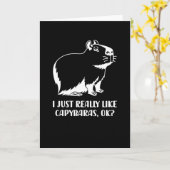 Capybara Lover Rodent Carpincho Animal Water Hog Kaart (Gele Bloem)