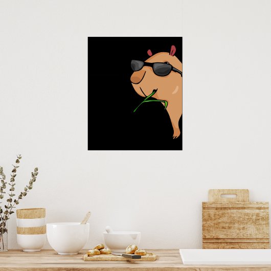 Capybara Lover Women Capybara Gift Mannen Capybara Poster (Keuken)