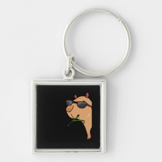 Capybara Lover Women Capybara Gift Mannen Capybara Sleutelhanger (Voorkant)