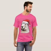 Capybara Lover Xmas Santa Hat Ugly Capybara Christ T-shirt (Voorkant volledig)