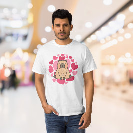 Capybara Loves met veel hart T-Shirt