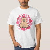 Capybara Loves met veel hart T-Shirt (Voorkant)