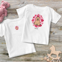 Capybara Loves met veel harten gepersonaliseerd