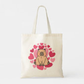 Capybara Loves met veel harten Tote Bag (Achterkant)