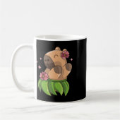 Capybara Luau Dancing Hawaii Vakantie Kleding Meis Koffiemok (Links)