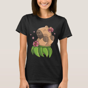 Capybara Luau Dancing Hawaii Vakantie Kleding Meis T-shirt