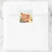 Capybara Lui Dagen Vierkante Sticker (Tas)