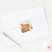 Capybara Lui Dagen Vierkante Sticker (Envelop)
