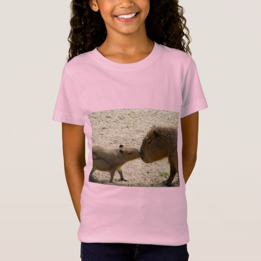 Capybara Mam en Baby T-shirt (Voorkant)
