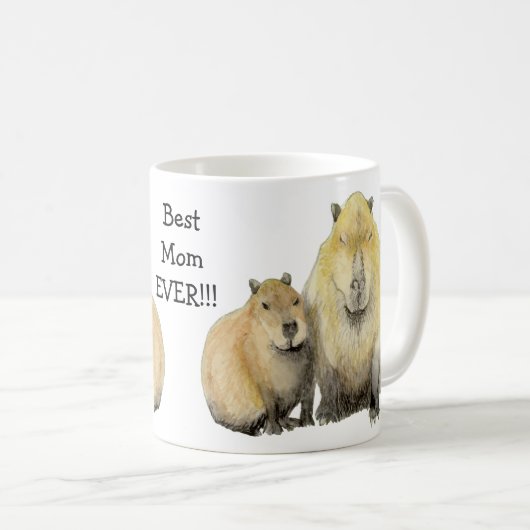 Capybara mama koffiemok (Voorkant rechts)