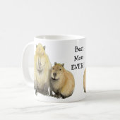Capybara mama koffiemok (Voorkant links)