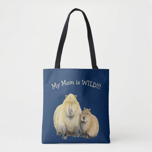 Capybara mama tote bag (Voorkant)