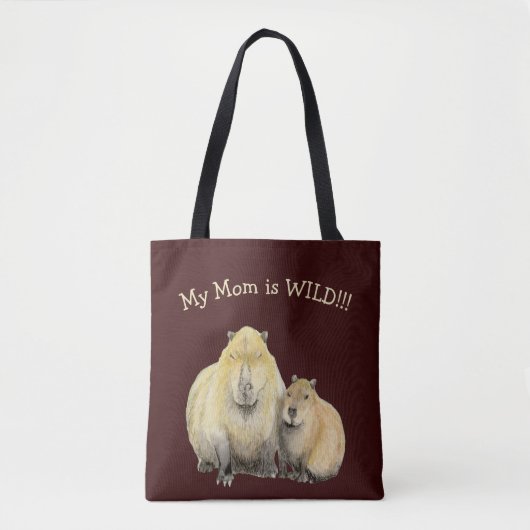 Capybara mama tote bag (Voorkant)