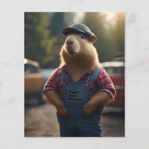 "Capybara Mechanic: Smeer, Versnellingen en Goede  Flyer