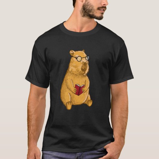 Capybara met bril t-shirt (Voorkant)