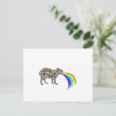 Capybara met een regenboog briefkaart (Staand voorkant)