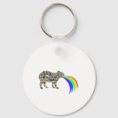 Capybara met een regenboog sleutelhanger (Voorkant)
