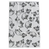 Capybara met hoge hoed medium cadeauzakje (Achterkant)