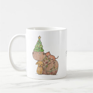 Capybara met katten- en hondencadeau koffiemok