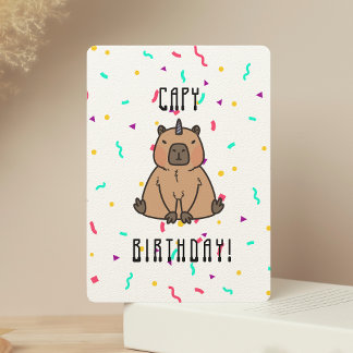 Capybara met Party Pet Capy Birthday