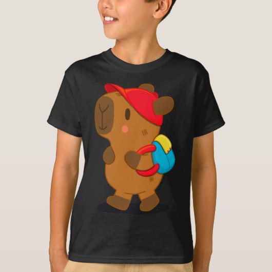Capybara Met Rugzak T-shirt (Voorkant)
