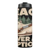 Capybara met Shotgun Graphic Thermosbeker (Voorkant)