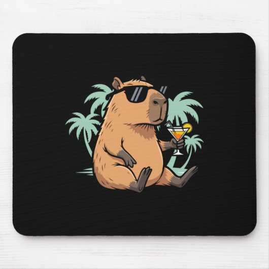 Capybara Met Staart - Chille Sfeer Muismat (Voorkant)