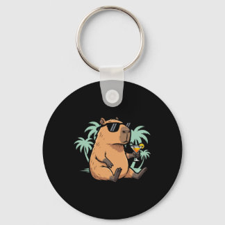 Capybara Met Staart - Chille Sfeer Sleutelhanger