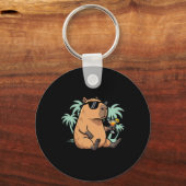 Capybara Met Staart - Chille Sfeer Sleutelhanger (Voorkant)
