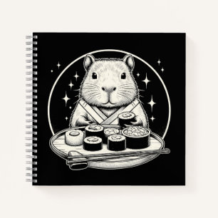Capybara met Sushi Schattige Kawaii Notitieboek