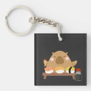 Capybara met sushi sleutelhanger