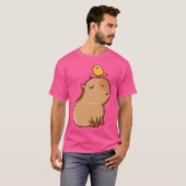 Capybara met vogel t-shirt (Voorkant volledig)