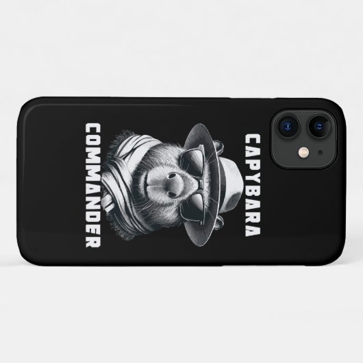 Capybara Met Zonnebril Capy Commandant Case-Mate iPhone Case (Achterkant (horizontaal))