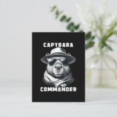 Capybara Met Zonnebril Capy Commandant Feestdagenkaart (Staand voorkant)