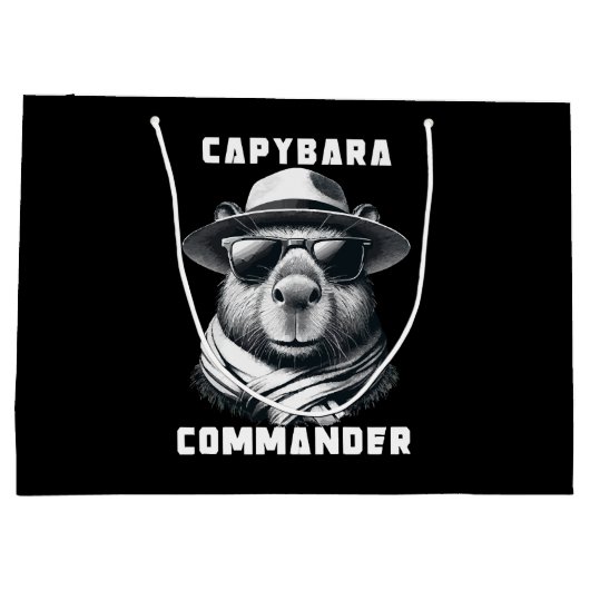 Capybara Met Zonnebril Capy Commandant Groot Cadeauzakje (Achterkant)