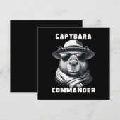 Capybara Met Zonnebril Capy Commandant Kaart (Voorkant / Achterkant)