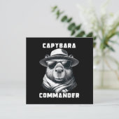 Capybara Met Zonnebril Capy Commandant Kaart (Staand voorkant)