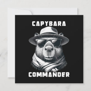 Capybara Met Zonnebril Capy Commandant Kaart