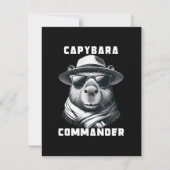 Capybara Met Zonnebril Capy Commandant Notitiekaartje (Voorkant)